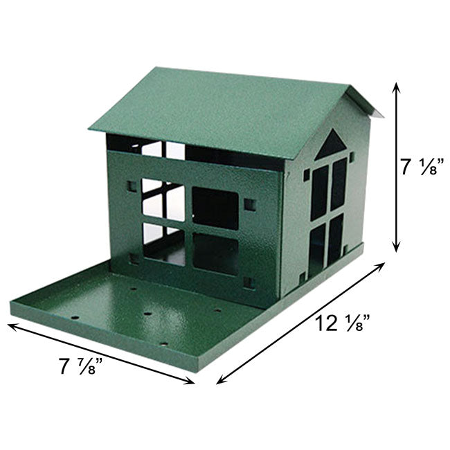The 'Shell Shack' Squirrel Feeder | Erva Tool & Die USA-Made Steel Squirrel Feeder with Viewing Window