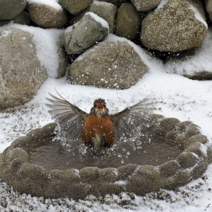 The 'Winter Spring' Heated Bird Bath & Care Set