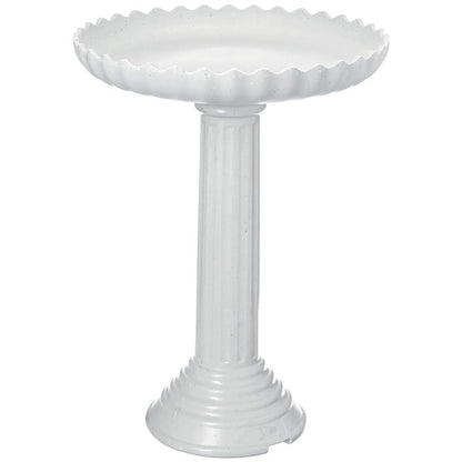The 'Sky-Rise Spa' Heated Bird Bath & Pedestal | Farm Innovators Scalloped Heated Birdbath | Includes Cord!