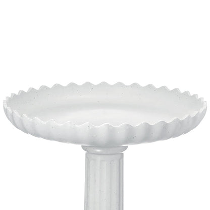 The 'Sky-Rise Spa' Heated Bird Bath & Pedestal | Farm Innovators Scalloped Heated Birdbath | Includes Cord!