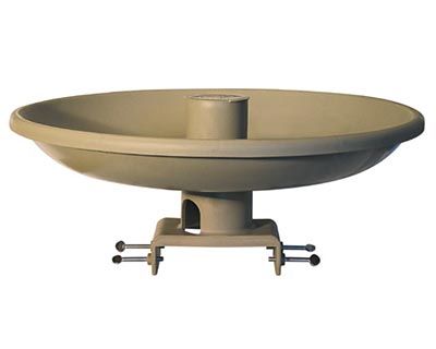 The "Vista-View" Heated Bird Bath & Bird Feeder | All-Season Deck Mount Resort | Farm Innovators