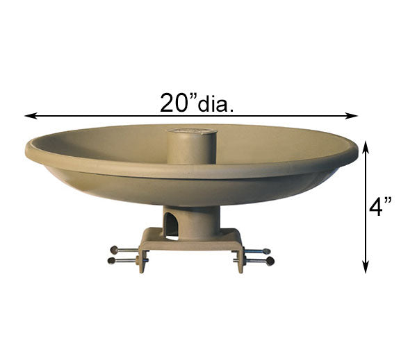 The "Vista-View" Heated Bird Bath & Bird Feeder | All-Season Deck Mount Resort | Farm Innovators