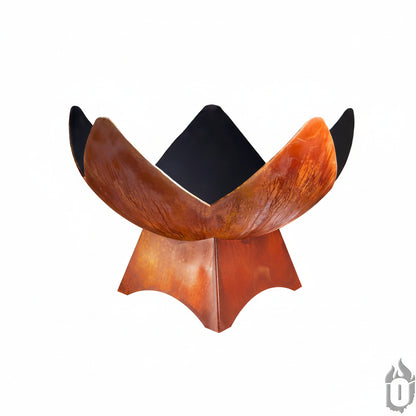 The Blossoming Blaze Fire Bowl | Hand-Forged American Carbon Steel Fire Pit | Ohio Flame