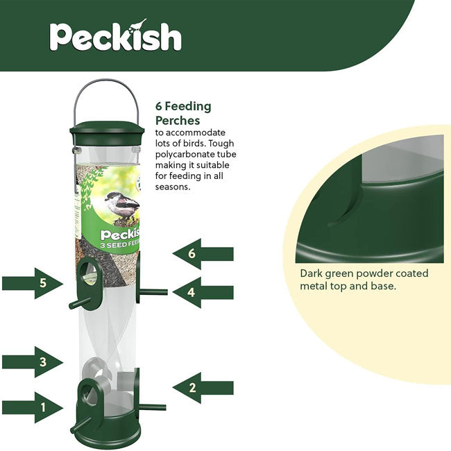 The 'Seed Cyclone' Bird Tube Feeder