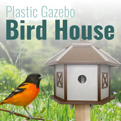 The "Prairie Pavilion" Three-Chamber Gazebo Birdhouse