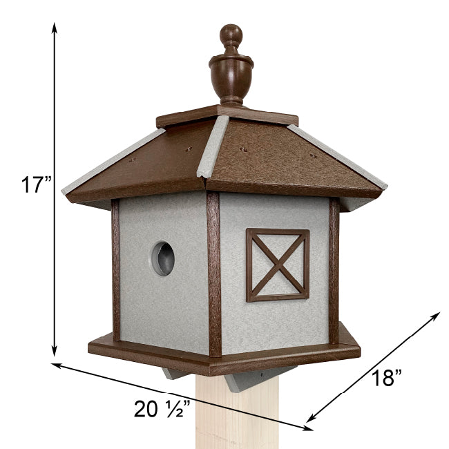 The "Prairie Pavilion" Three-Chamber Gazebo Birdhouse