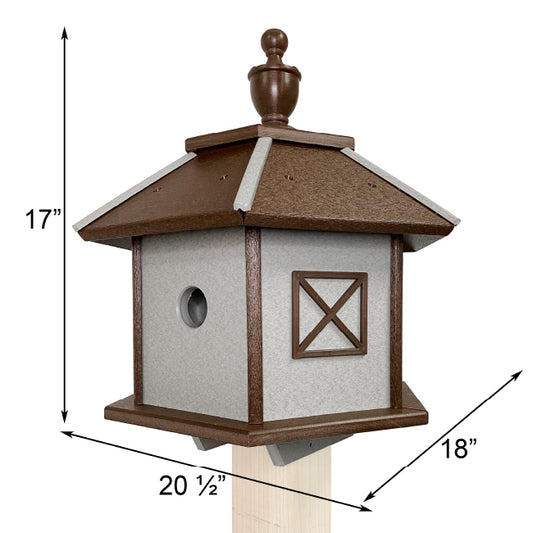 The "Prairie Pavilion" Three-Chamber Gazebo Birdhouse