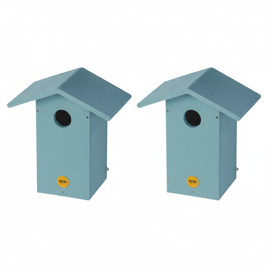 The "Twin-Home" Bluebird House Suite | 2-Pack Recycled Poly Nesting Box | Birds Choice