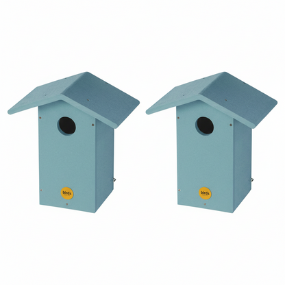 The "Twin-Home" Bluebird House Suite | 2-Pack Recycled Poly Nesting Box | Birds Choice