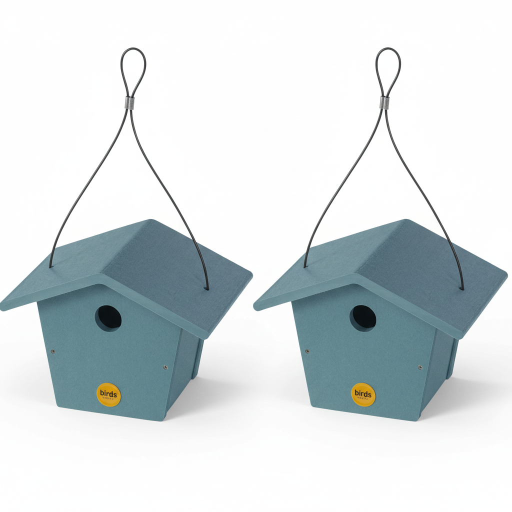 The "Twin-Home" Traditional Wren House | 2-Pack Hanging Chickadee Nesting Box | Birds Choice