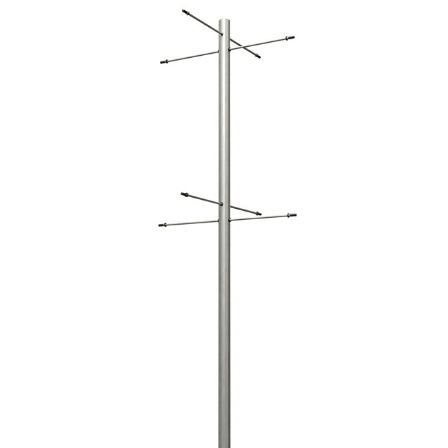 The 'Axis' Purple Martin Gourd Pole | Wild Bird Lover's 4-Over-4 Aluminum 8-Gourd Colony System