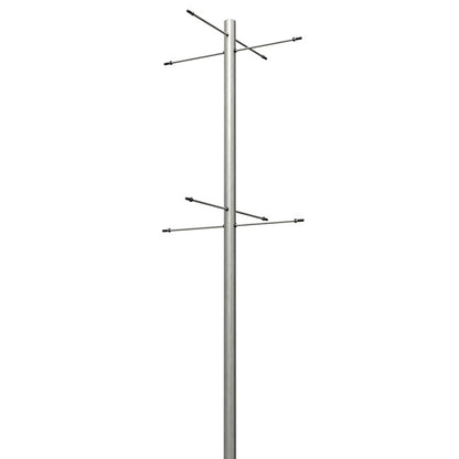 The 'Axis' Purple Martin Gourd Pole | Wild Bird Lover's 4-Over-4 Aluminum 8-Gourd Colony System