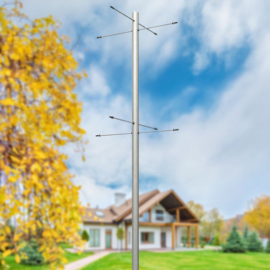 The 'Axis' Purple Martin Gourd Pole | Wild Bird Lover's 4-Over-4 Aluminum 8-Gourd Colony System