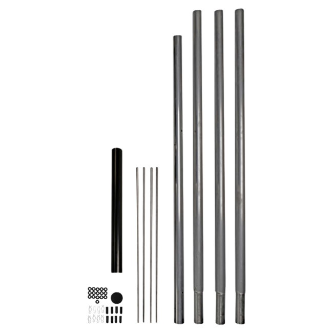 The 'Axis' Purple Martin Gourd Pole | Wild Bird Lover's 4-Over-4 Aluminum 8-Gourd Colony System