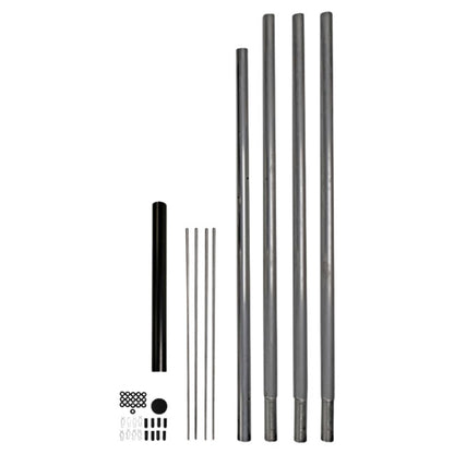 The 'Axis' Purple Martin Gourd Pole | Wild Bird Lover's 4-Over-4 Aluminum 8-Gourd Colony System