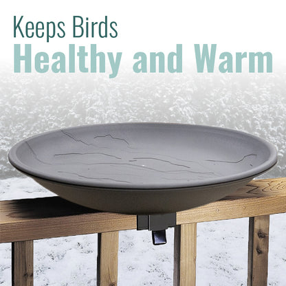 The "Perennial-Heat" Heated Bird Bath | 20-Inch Winter Bird Waterer | Heritage Farms