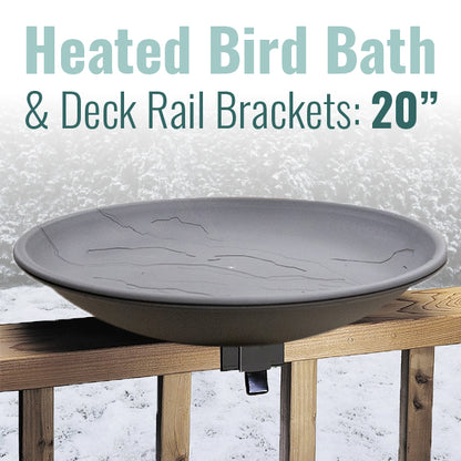 The "Perennial-Heat" Heated Bird Bath | 20-Inch Winter Bird Waterer | Heritage Farms