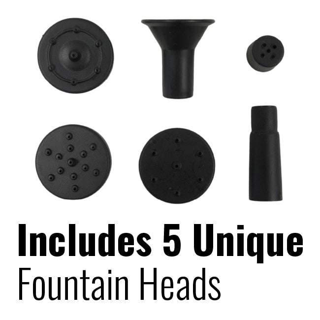 The "Emerald Lagoon" Solar Bird Bath Quad | 4-Station Fountain Grid & Mosquito Control