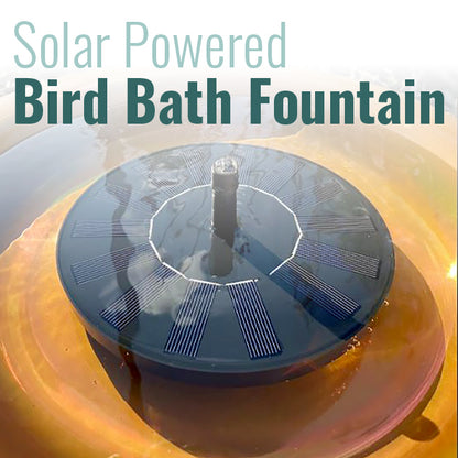 The "Emerald Lagoon" Solar Bird Bath Quad | 4-Station Fountain Grid & Mosquito Control