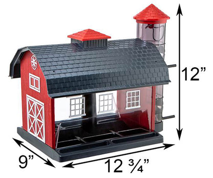 The 'Feather Farm' Barn & Silo Bird Feeder