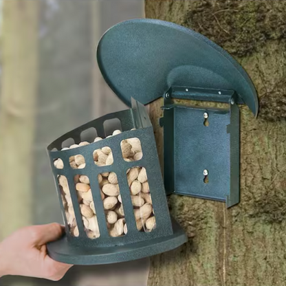 The 'Nut Shack' Squirrel Feeder | Heritage Farms Steel Squirrel Diner II Powder Coated Squirrel Feeder