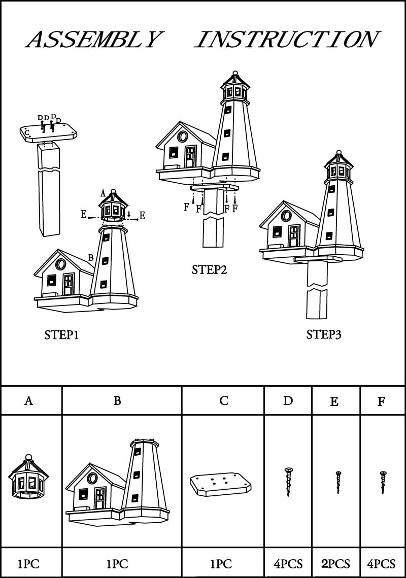The “Grand Harbor Guardian” Lighthouse Birdhouse