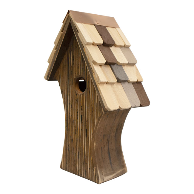 The "Whimsical Wave" Cypress Tree Swallow Birdhouse