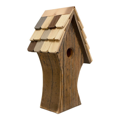 The "Whimsical Wave" Cypress Tree Swallow Birdhouse