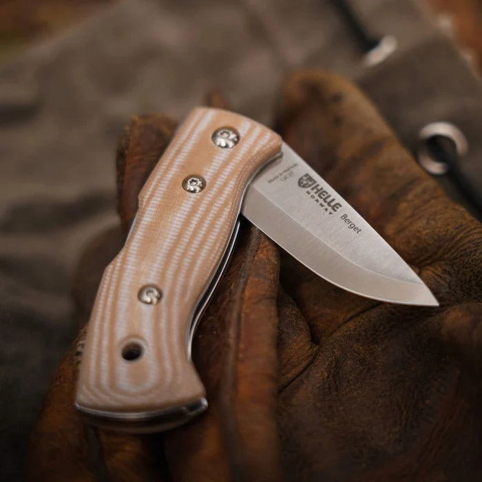 Helle Berget Micarta Lock-Back Folding Knife