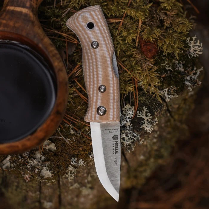 Helle Berget Micarta Lock-Back Folding Knife