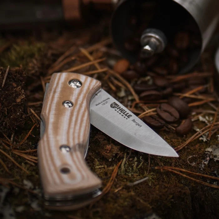 Helle Berget Micarta Lock-Back Folding Knife