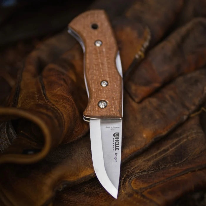Helle Berget Micarta Lock-Back Folding Knife