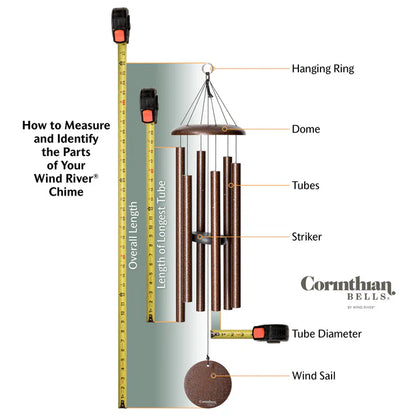 The Signature Harmonic Choir | 30" Corinthian Bells High Tone Wind Chime - Scale of G | Wind River