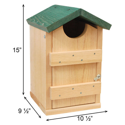 The 'Ladder Loft' Screech Owl & Kestrel House | Looker Products Cedar Owl Nesting Box
