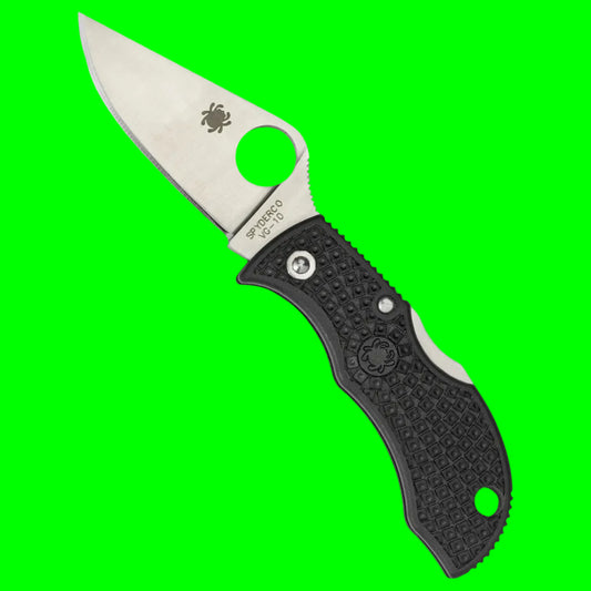 Spyderco Manbug® Lightweight Folding Knife | MBKP | VG-10 | Black FRN | Keychain Field Instrument