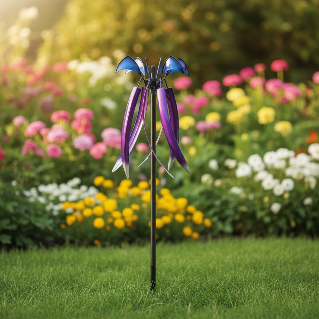 The 'Amethyst Falls' Kinetic Wind Spinner