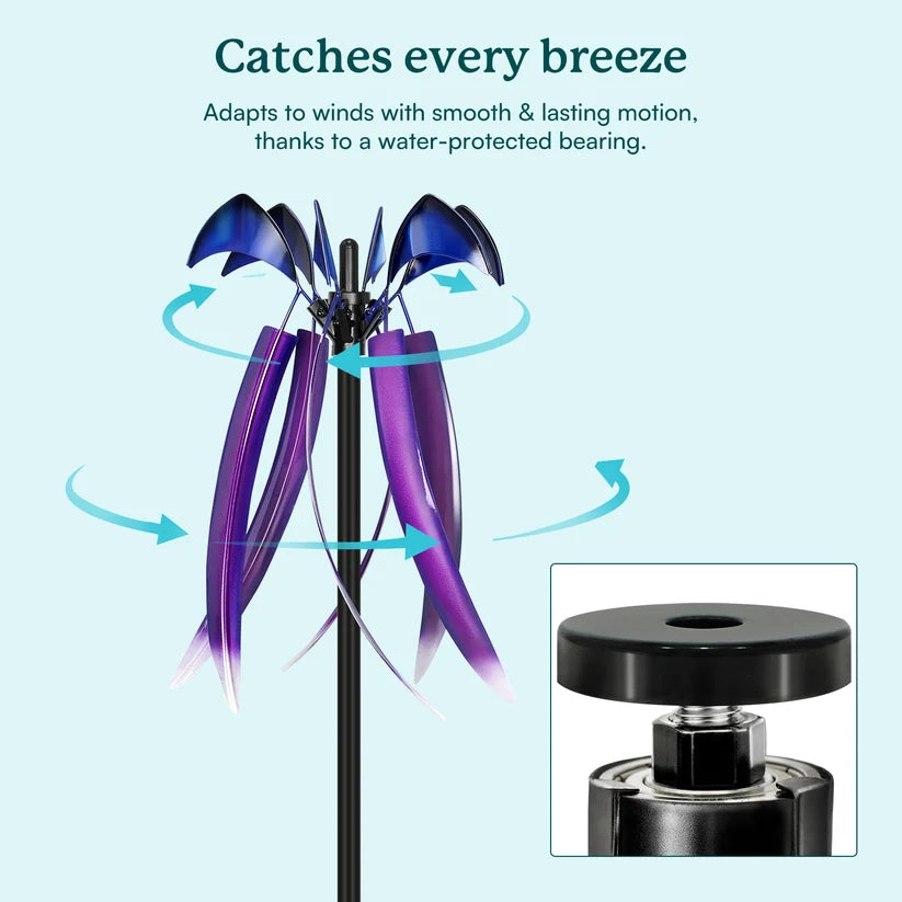 The 'Amethyst Falls' Kinetic Wind Spinner