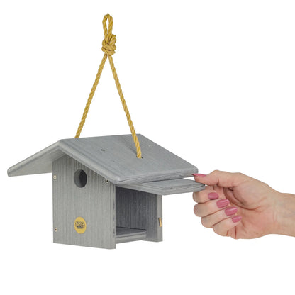 The "Twin-Home" Modern Farmhouse Wren House | 2-Pack Hanging Chickadee Nesting Box Bird House | Birds Choice