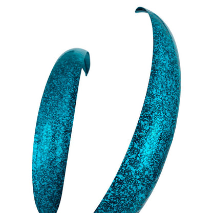 The Celestial Kinetic Keystone | 81" Blue Spherical Double Wind Spinner | Marshall Home & Garden