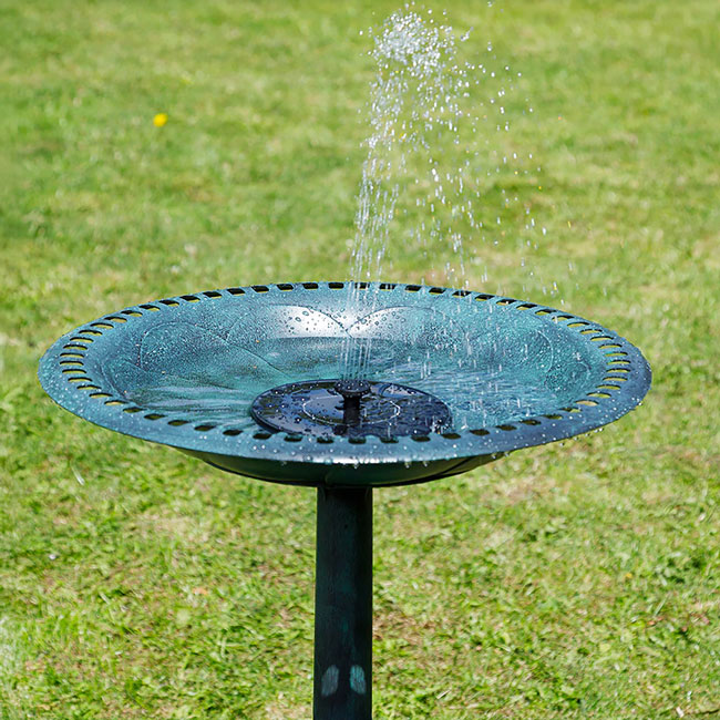 The "Emerald Lagoon" Solar Bird Bath Quad | 4-Station Fountain Grid & Mosquito Control