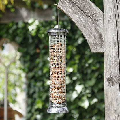 The 'Silver Supper Grande' Curated Tube Bird Feeder Set