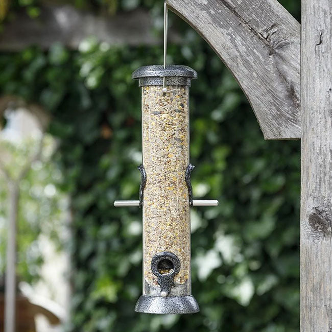 The 'Silver Supper Grande' Curated Tube Bird Feeder Set