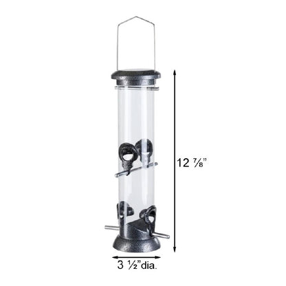 The 'Silver Supper Grande' Curated Tube Bird Feeder Set
