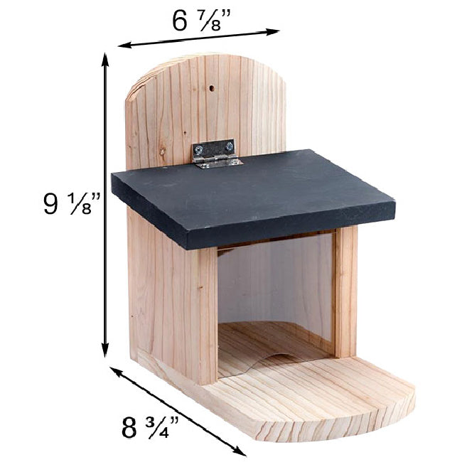 The 'Snackle Box Combo' Squirrel Feeder & Seed Bundle | Nestera Cedar Squirrel Feeder with Premium Wild Bird Seed Blend