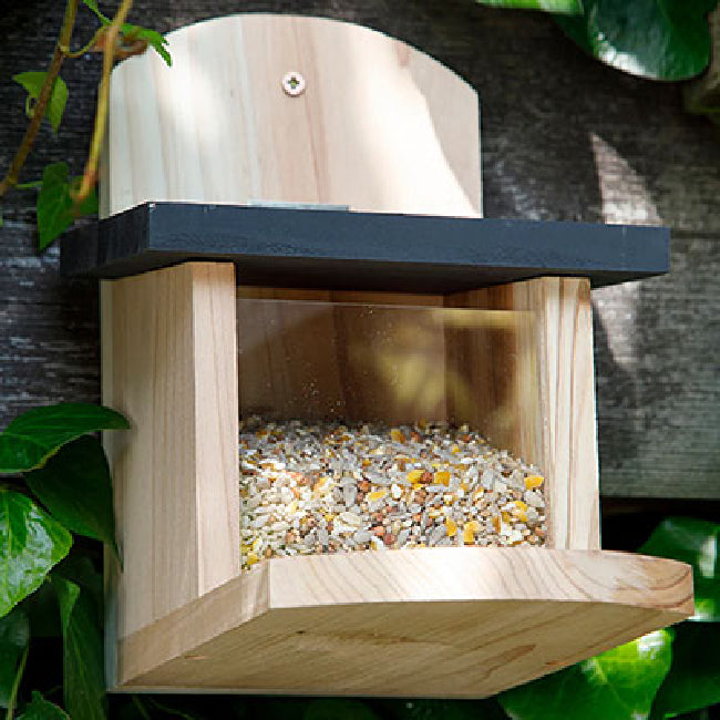 The 'Snackle Box Combo' Squirrel Feeder & Seed Bundle | Nestera Cedar Squirrel Feeder with Premium Wild Bird Seed Blend