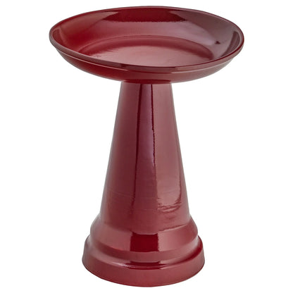 The "Zanesville" Ceramic Bird Bath | 17-Inch Locking Stone Garden Basin | Ohio Stoneware