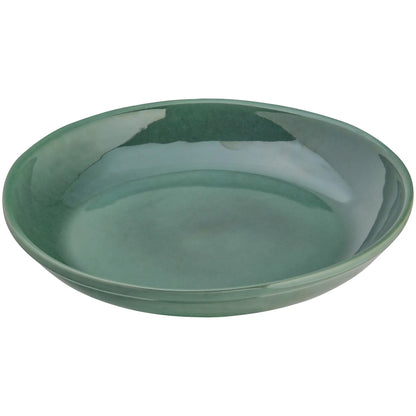 The "Zanesville" Ceramic Bird Bath | 17-Inch Locking Stone Garden Basin | Ohio Stoneware