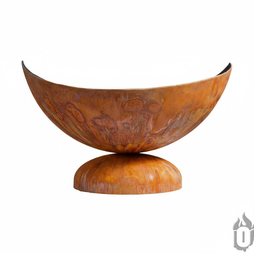 The Lunar Lantern Monolith Fire Bowl | Hand-Forged American Carbon Steel Fire Pit | Ohio Flame