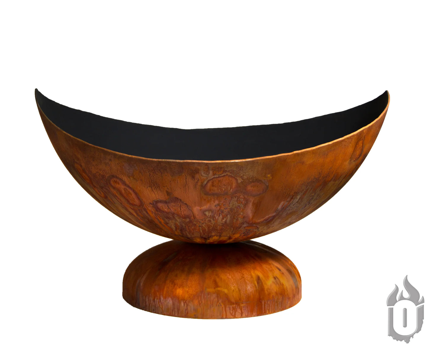The Lunar Lantern Monolith Fire Bowl | Hand-Forged American Carbon Steel Fire Pit | Ohio Flame