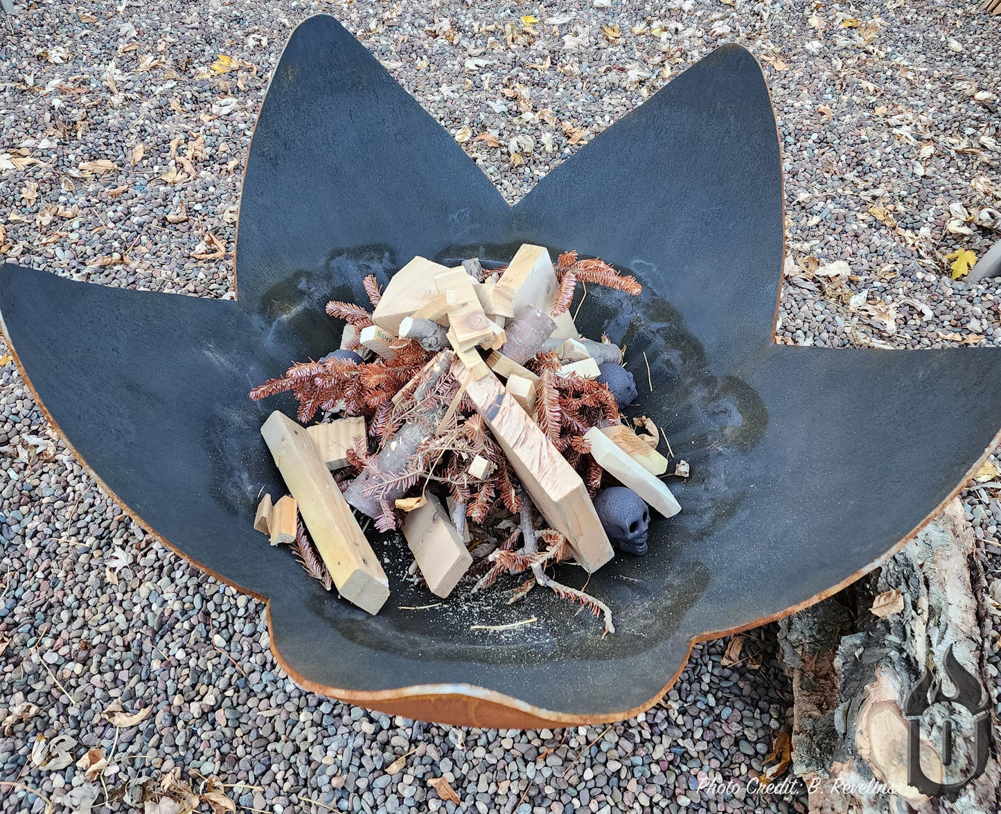 The Blossoming Blaze Fire Bowl | Hand-Forged American Carbon Steel Fire Pit | Ohio Flame